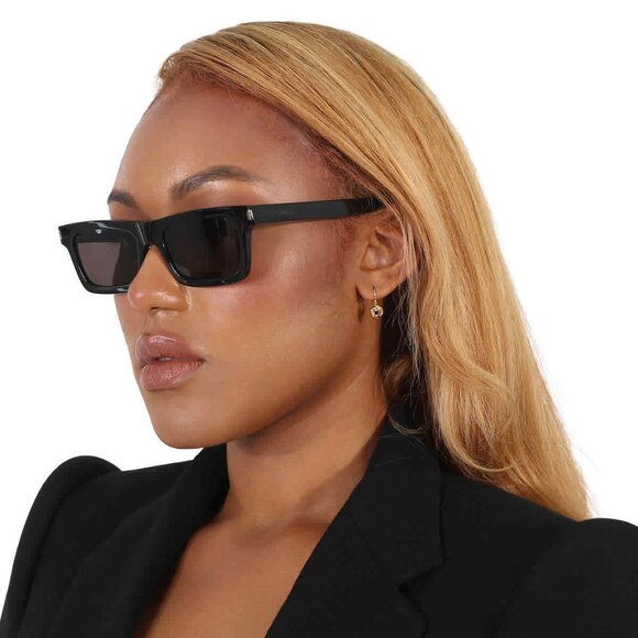 Ladies Saint Laurent Black Cat Eye Sunglasses New - Picture 1 of 5